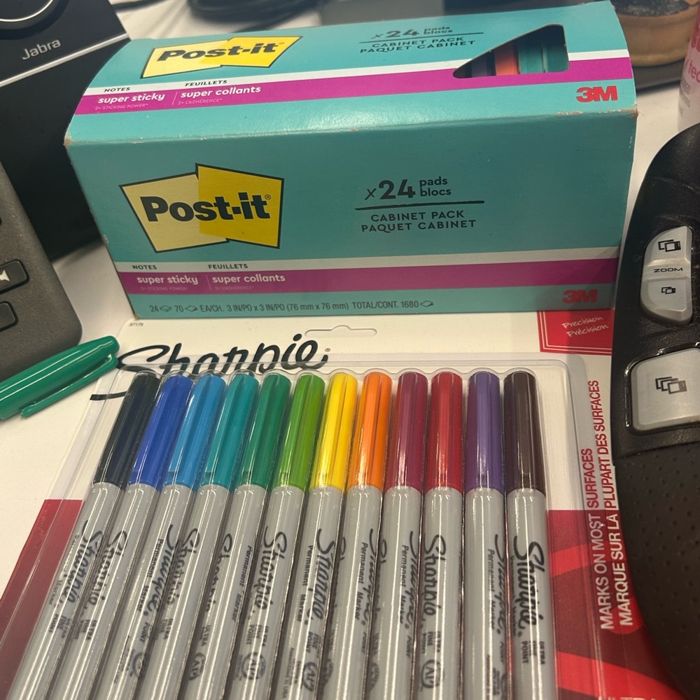 Sharpie’s and post it’s